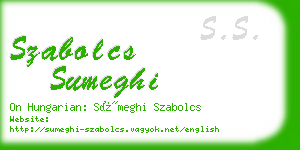 szabolcs sumeghi business card